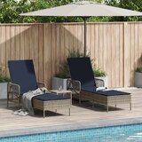  Ležaljka 3 pcs Siva i tamnoplava 200 x 55 x 92 cm poliratan | shoptok.hr