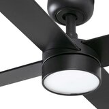 Faro 34356WT1S- LED prigušiva ventilator RUDDER L 18W/230V CCT prečnik 132 cm braon/crna WT + DO | Eponuda.com