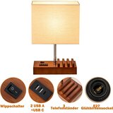 DREAMHOLDER namizna svetilka s 3 USB-priključki in držali | Shoptok.si