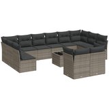  13-dijelni set vrtnih sofa od poliratana s jastucima sivi | shoptok.hr