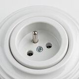  Kliklap - Retro kućna utičnica sa ramom 230V snežno bela | Eponuda.com