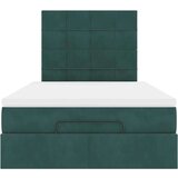 vidaXL Otomanski krevet s madracima tamnozeleni 120x200 cm baršunasti | shoptok.hr