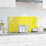 vidaXL Kuhinjska obloga Žuta Kaljeno staklo 90 x 40 x 0.6 cm Izdržljivo | shoptok.hr
