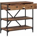  Konzolna stolica s ladicama Smeđa 75 x 34,5 x 75 cm boja drva | shoptok.hr