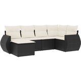Maison Chic Seti vrtnega pohištva - Vrtna garnitura - Vrtni pohištvo set 6-delna z blazinami črna poli ratan, (21808032) | Shoptok.si