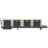 XXXL Lounge Garnitura Amaia, Aluminij, Masiven Les, Krem | Shoptok.si