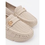 GOODIN Beige light loafers with a pin | shoptok.hr