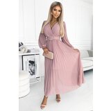 numoco basic Numoco pleated dress with belt and neckline | Shoptok.si