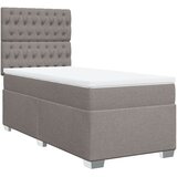  Krevet s oprugama i madracem smeđesivi 90x200 cm od tkanine | shoptok.hr