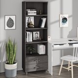  Visoka komoda HAMAR svjetlosiva 60x35x180 cm masivna borovina | Eponuda.com