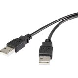Renkforce USB 2.0 [1x moški konektor USB 2.0 tipa A - 1x moški konektor USB 2.0 tipa A] 1 m črna pozlačeni konektorji USB kabel USB 2.0 USB-, (20415994) | Shoptok.si