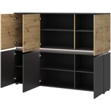 Modern Living Široka Komoda Luci, Barva Hrasta, Antracit | Shoptok.si