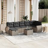 vidaXL 8-dijelni set vrtnih sofa od poliratana s jastucima sivi | shoptok.hr