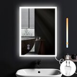 Nettlife Ogledalo z lučjo - 60x80cm LED stensko ogledalo Pralno ogledalo Ogledalo za kopalnico z dotikom, (22149673) Cene