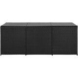  Kutija za pohranu od poliratana 180 x 90 x 70 cm crna | shoptok.hr