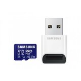 Samsung MicroSD card 512GB, PRO Plus, SDXC, UHS-I U3 V30 A2 Class10 ( MB-MD512SB/WW ) Cene