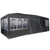 vidaXL paviljon za zabave z 12 stranskimi stenami antracit 8x4 m PE | Shoptok.si