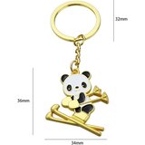 INF Obesek za ključe - Zlati obesek za ključe Panda za snowboard, (21741411) | Shoptok.si
