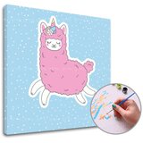  Slikanje po številkah ROŽNA LAMA ENOROG - Level Starter (set) | Shoptok.si