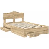  Krevetna konstrukcija s ladicama Sonoma hrast 135 x 190 cm | shoptok.hr