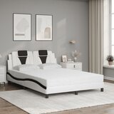 Krevet Viana s madracem bijelo-crni 120 x 200 cm od umjetne kože | Eponuda.com