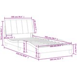  Krevet s madracem Hanko crni 100x200 cm baršunasti | shoptok.hr