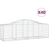  Lučne gabionske košare 40 kom 200x50x60/80 cm pocinčano željezo | shoptok.hr