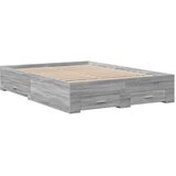  Okvir za krevet s ladicama boja sivog hrasta 135x190 cm | shoptok.hr