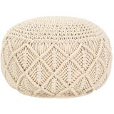 The Living Store Ročno izdelan tabure makrame 45x30 cm bombaž - Tabure, (21419762) | Shoptok.si