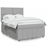 vidaXL Krevet box spring s madracem svjetlosiva 160x200 cm tkanina | shoptok.hr