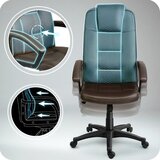 Sofotel 402C-DARK-BROWN ergonomska pisarniška stolica iz eko usnja – temno rjava | Shoptok.si