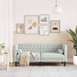  Dvosjed Chesterfield s jastučićima svijetlosivi baršunasti | shoptok.hr
