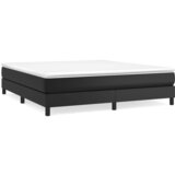 The Living Store Posteljni okvir črn 160x200 cm umetno usnje - Box Spring Posteljni Okvir, (21521657) | Shoptok.si