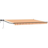 vidaXL Ročna zložljiva senčnica z LED lučmi večbarvno 4 x 2 m, (5000204819) | Shoptok.si