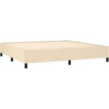 Box spring postelja z vzmetnico krem 200x200 cm blago, (20893870) | Shoptok.si