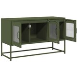 vidaXL TV omarica olivno zelena 100,5x39x60,5 cm Hladno valjano jeklo | Shoptok.si