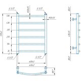  Kupatilski merdevasti radijator INOX CLASSIC 120W/230V 57x43 cm nerđajući čelik/sjajni hrom | Eponuda.com