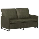  Set sofe 2 pcs Maslinasto zelena Umjetni sued - Vojska zelena Jednostruka + Dvostruka (140 cm) | shoptok.hr