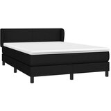 Box spring posteljni z vzmetnico črn 140x190 cm blago, (20792236) | Shoptok.si