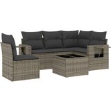 Maison Chic Seti vrtnega pohištva - Vrtna garnitura - Vrtni pohištvo set 6-delna z blazinami siv poli ratan, (21803830) | Shoptok.si