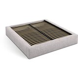 Micadoni Bež tapecirani bračni krevet s prostorom za odlaganje s podnicom 140x200 cm Simon – | shoptok.hr