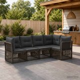  Sjedeća garnitura za vrt 5 kom. Siva poliratan 62 x 62 x 70 cm | Shoptok.si