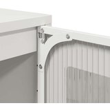 vidaXL Highboard White 36x39x123 cm Hladno valjano jeklo | Shoptok.si