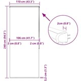 Rolo zavjesa za tuš s kazetom 110x240 cm širina tkanine 106 cm | shoptok.hr