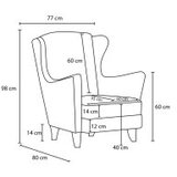 Atelier Del Sofa fotelja lola prestij brown copper
