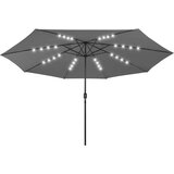  Zunanji senčnik z LED lučkami 400 cm antraciten, (20610876) Cene