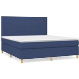  Krevet s oprugama i madracem plavi 160x200 cm od tkanine | shoptok.hr