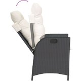  7-dijelni vrtni blagovaonski set s jastucima crni od poliratana | shoptok.hr