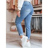 DStreet Spodnie damskie jeansowe slim fit SKINMONDO niebieskie | shoptok.hr
