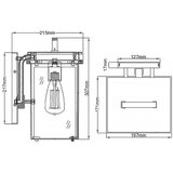 Elstead Lighting ZUNANJA STENSKA SVETILKA Glenview 19,7/21,5/30,7 cm | Shoptok.si